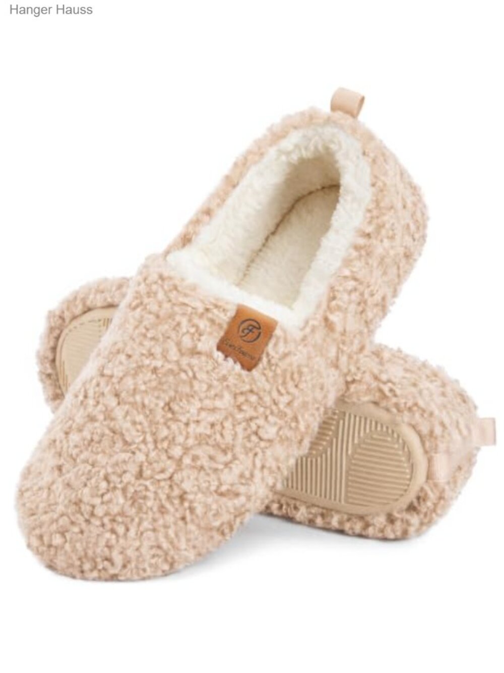 EverFoams Women’s Soft Curly Slippers Memory Foam Lightweight House Shoes